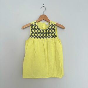 J Crew Geometric Embroidered Linen Top